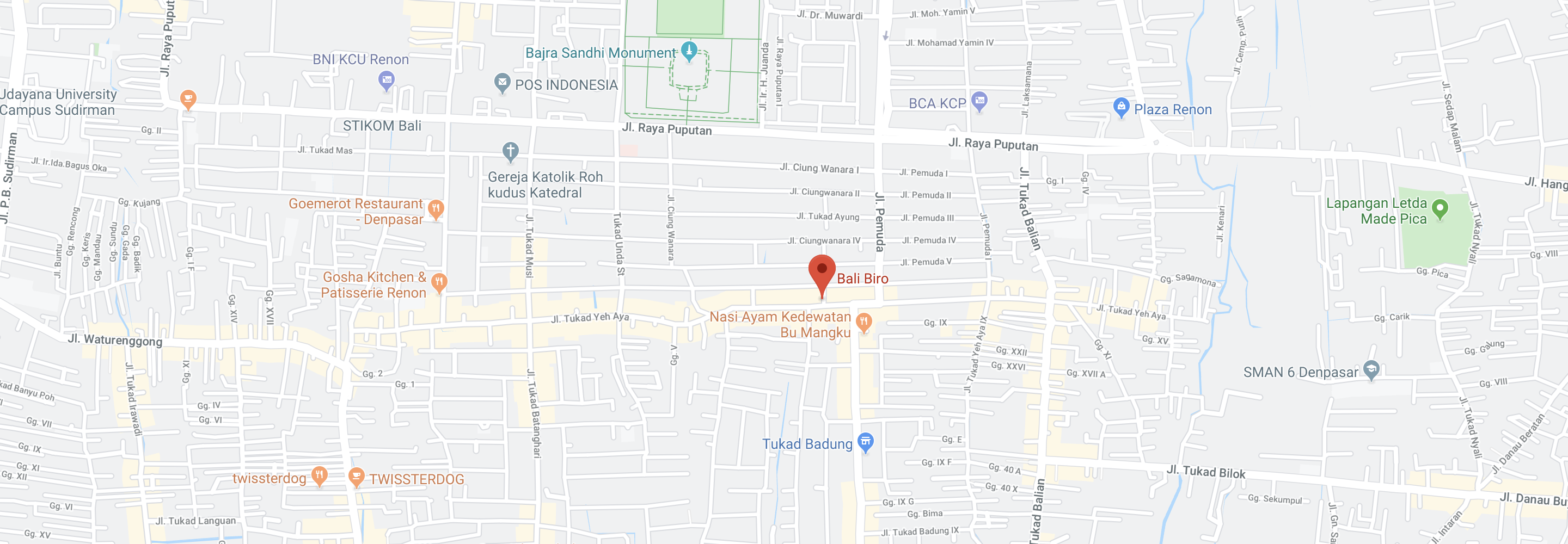 Bali Biro Maps Location